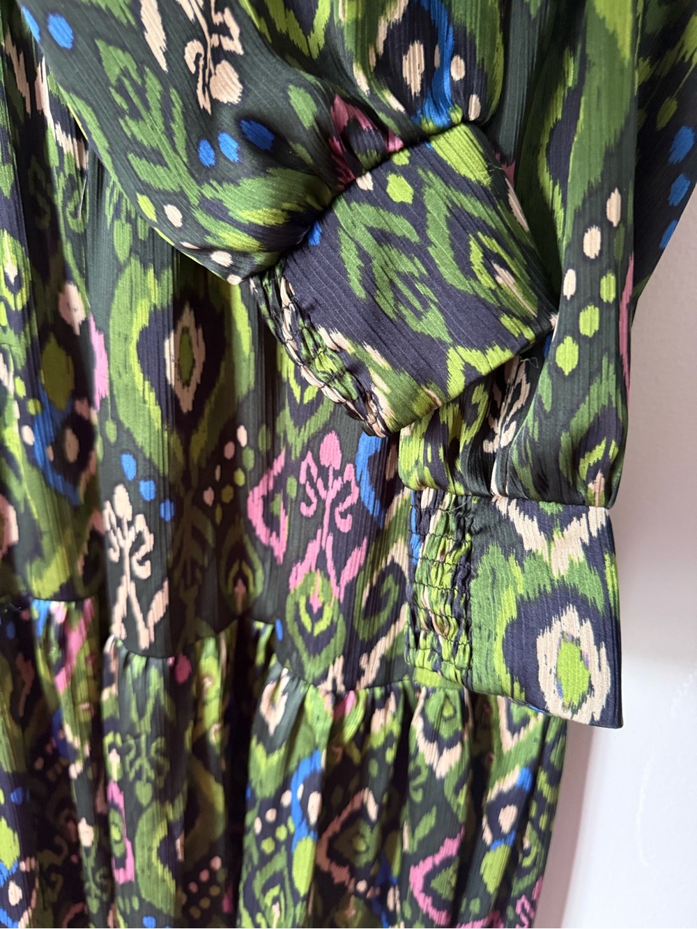 ZARA Printed Midi Dress with Lace Inserts Multicolored 8471/156 - Picture 4 of 7